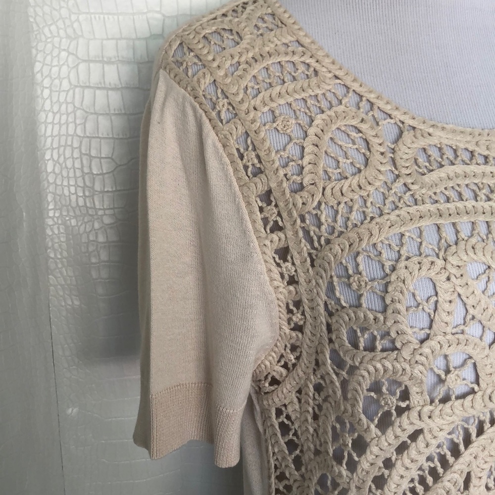 BCBG MAXAZRIA SHEER TOP.